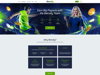 Betrally Affiliates Landing Page