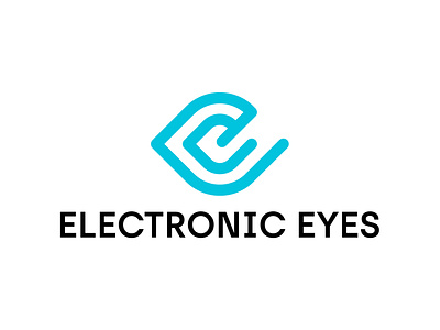 Electronic Eyes Logo app branding design flat graphic design icon illustration logo logo design typography vector