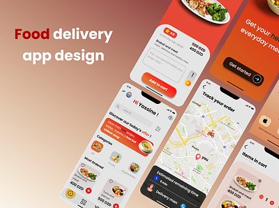 Food delivery app UI design app app design design food app food delivery graphic design ios mobile app ui user experience ux