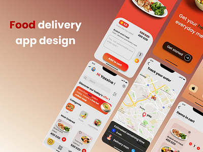 Food delivery app UI design by Yassine Chabla on Dribbble