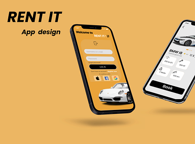 Rent it : Car rental app design android apps app app design car rental car rental app cars cars app design graphic design ios app rent app rental design ui user experience ux