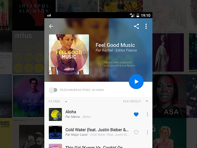 Deezer Android Playlist android app deezer list material design music playlist streaming