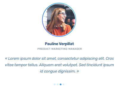 Corporate Testimonial avatar blue cercle corporate profil testimonial ui