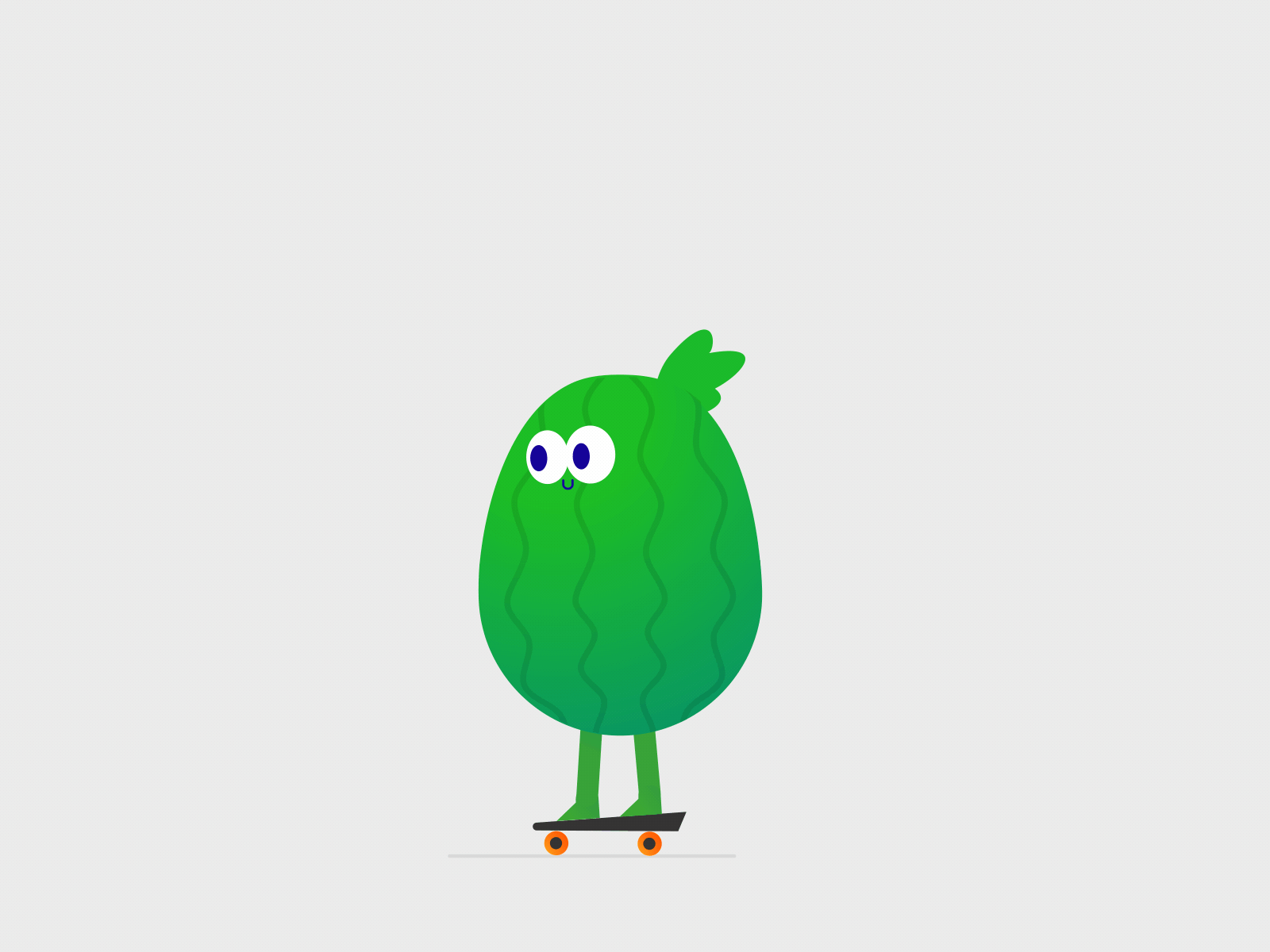 The Melon Skater 2d 2d animation after effects animation character character animation design gif gif animation illustration melon motiongraphics skateboard skateboarding skater skating thelittlelabs watermelon