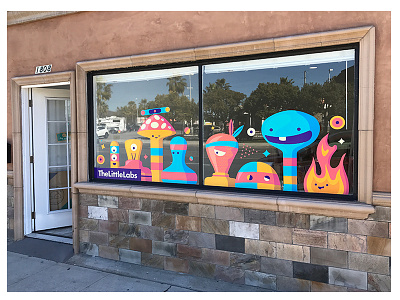 Bienvenidos! california decal illustration los angeles studio thelittlelabs window