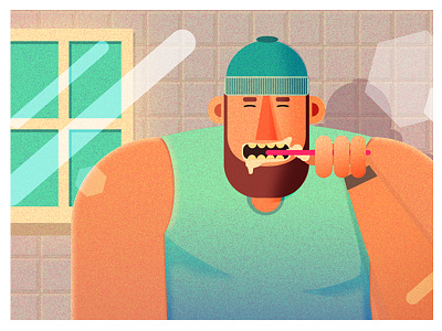 Teeth Brushing brushing character good hygiene illustration samper teeth