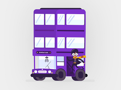 Knight Bus bus collectible decker double harry harry potter knight mule potter purple sticker triple