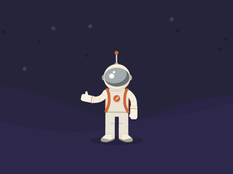Postman - Lifecycle Of An API 2d animation astronaut character coding computer dev development monitor space ui universe