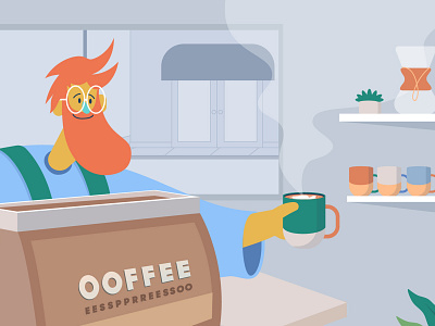 Ooffee Style frame animation art barista character characterdesign characters coffee design illustration inspiration mograph motiondesign studio styleframe thelittlelabs