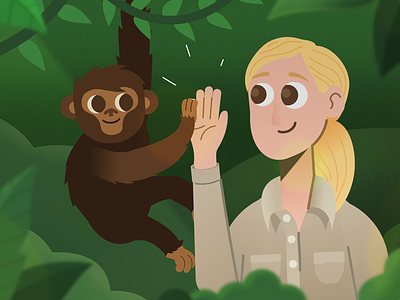 Earth Day 2019 animation character animation chimpanzee drgoodall earthday environment forest gif hope inspiration janegoodall monkey savetheplanet sustainability
