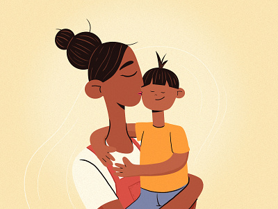 Mom character child design illustration mom mother mother and child mothers day mummy thelittlelabs