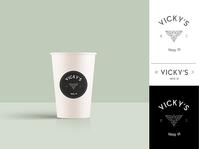 Vicky's Coffee Logo Concept brand brand design brand identity branding branding design identity branding logo logo design logos logotype