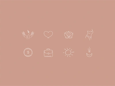 The Soul Belief Icons brand brand identity branding branding design design icon icon design icon set iconography icons identity branding identity design illustration line art vector web design