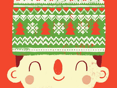 Festive Hat christmas cute greetings card winter