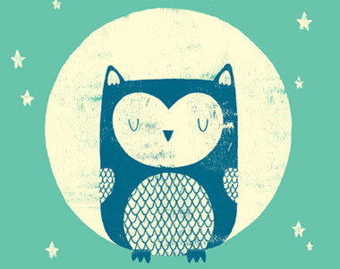 The Moon Owl animals graphic illustration moon night owls