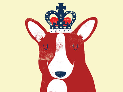 One is not amused animals british celebration corgi dog illustration jubilee london queen