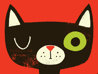 Black Cat animals cat cute friday 13th illustration retro