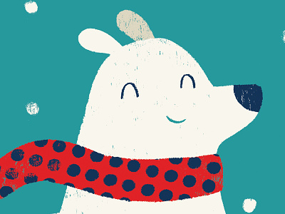 Mister Polar Bear bear illustration polar scarf snow winter