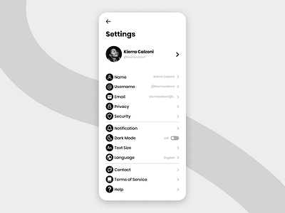 DailyUI - 007 app dailyui design flat minimal settings settings page settings ui ui ui design uiux ux