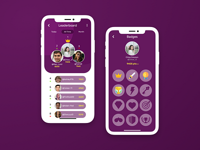 DailyUI 019 - Leaderboard app app design competition dailyui flat game game app leaderboard leaderboards mobile ui ui design ux
