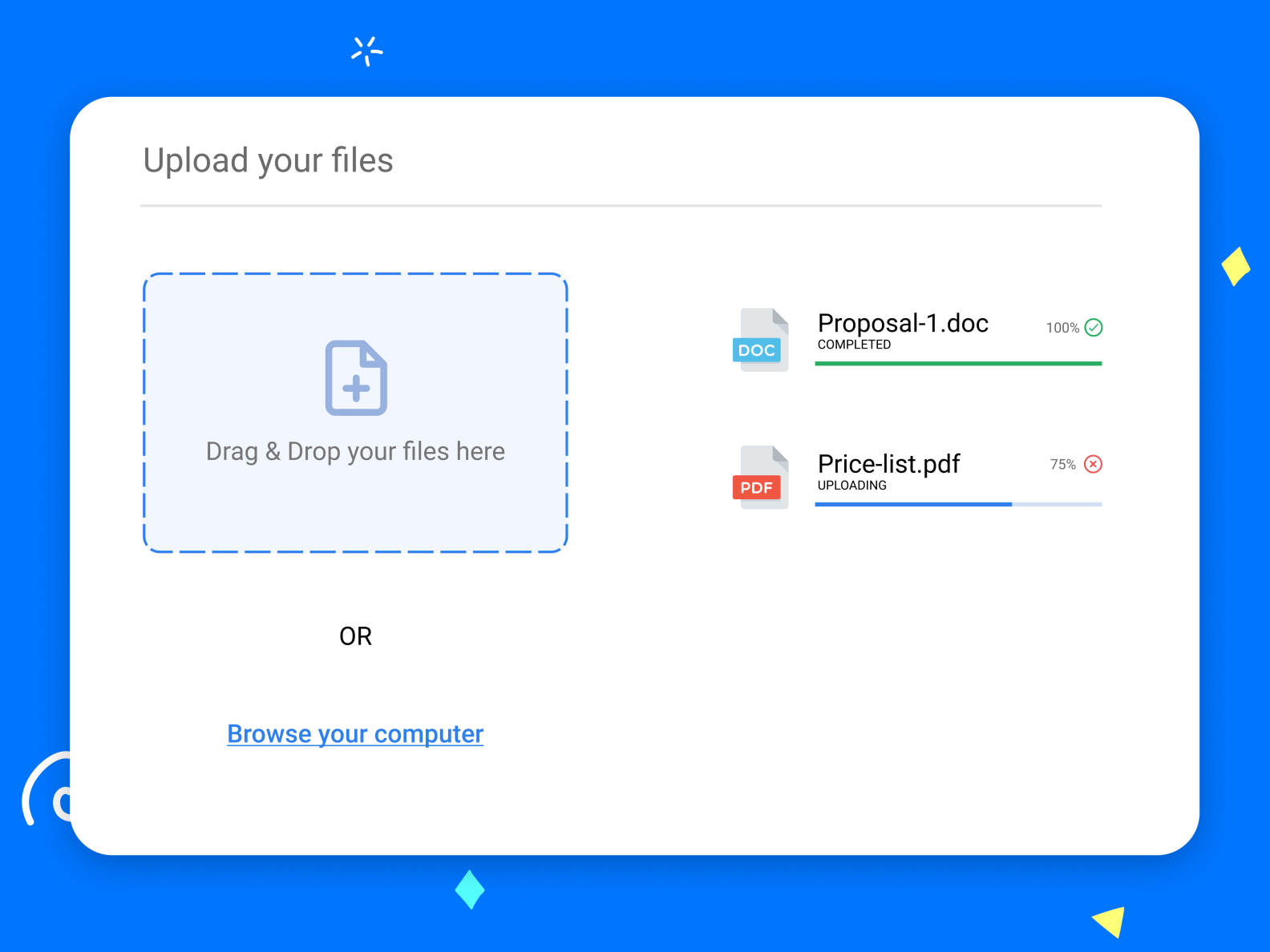 DailyUI 31 - File Upload by Mostafa Gaber on Dribbble