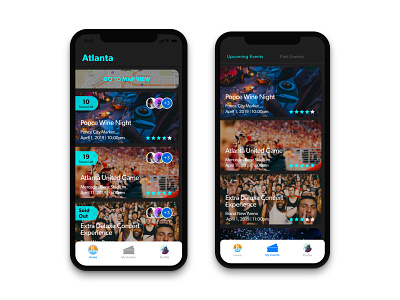 Nearby Events App card view design events events app list view mobile app product design ui ux