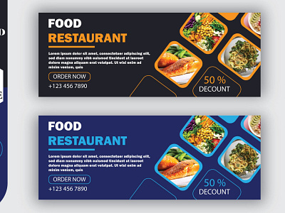 FOOD RESTRAURANT BANNER DESIGN IN ILLASTATOR youtube cover