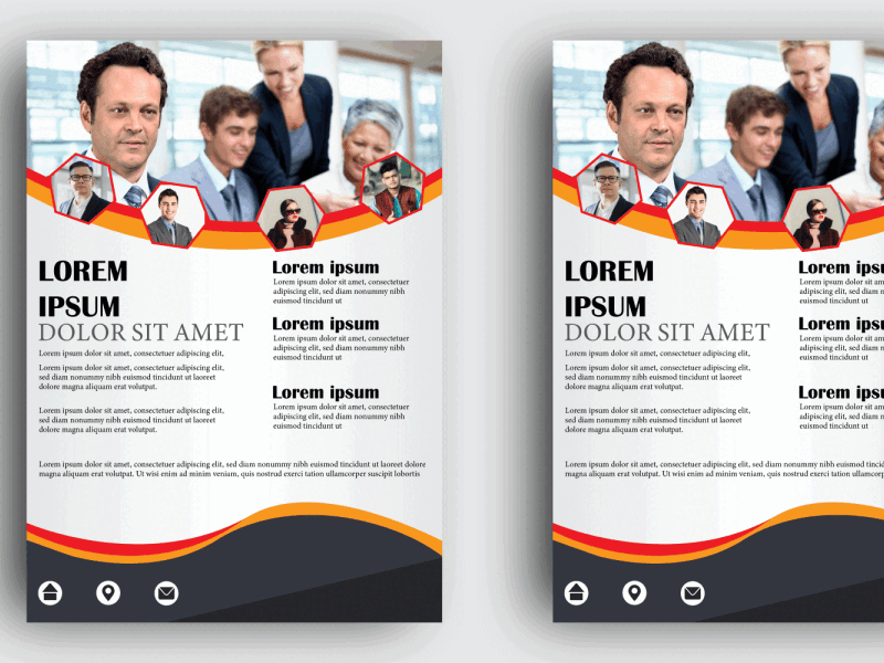 Digital marketing flyer design in illlastator event