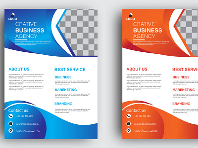 Business mareketing agency brochure, flyer design event