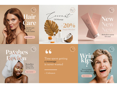 Instagram feed for Spa Salon concept Figma 2 branding design feed figma graphic design instagram smm social media spa