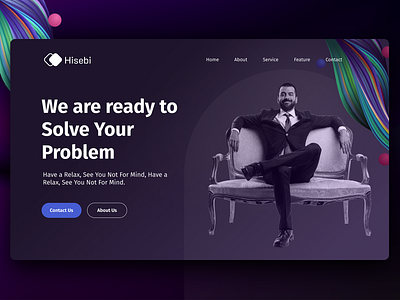 Hisebi Sofware Hero Area Concept 2021 accounting clean design ui ux web deisgn