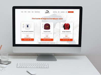Clothing Store Landing Page UI UX Design