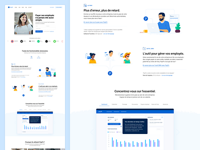 PayFit : Homepage ⚡️ homepage illustrations landing page layout website