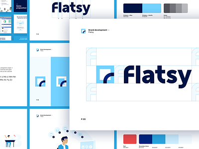 Flatsy : Branding 📐 brand system brandbook branding guidelines identity logo styleguides