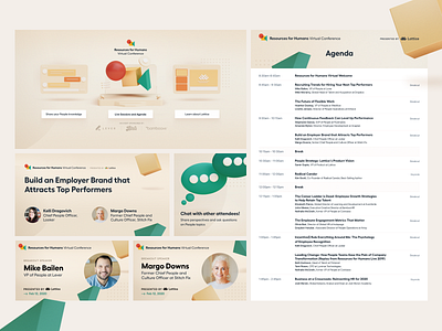 Virtual Conference Environment Design 🎥 3d ads agenda branding collaterals