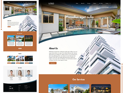 Real Estate branding design dev estate illustration logo real ui ux vector website