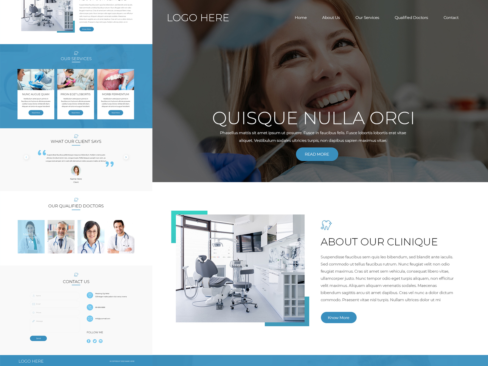 Dental Clinic by devsign1 on Dribbble