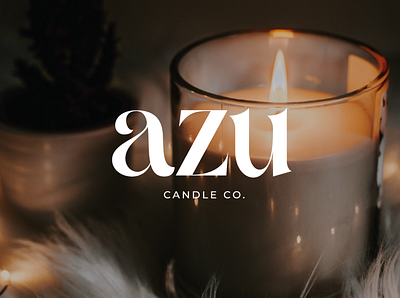 Azu Candle branding candle design graphic design logo logo design visual