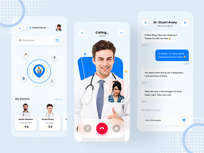 Medical App Concept Part 2 chat doctor health care live video mobile app patient telemedicine video call