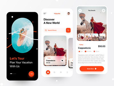 Tourx - Travel App Concept