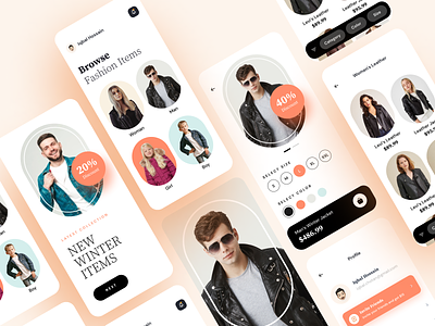 FashionX - eCommerce App add to cart cloth ecommerce app fashionx ios jacket marketplace minimal mobile app product shop store top notch design ui design