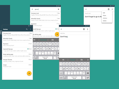 Functional Note Taking App design functionalism note simple ui