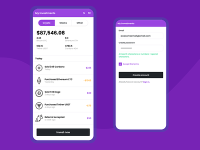 Finance Crypto Mockups