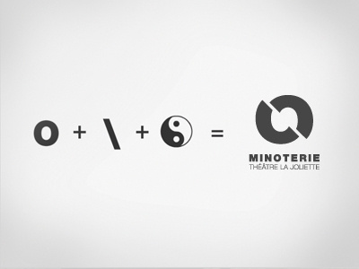 Minoterie Logo branding culture logo logotype minoterie o pushaune slash theatre yang ying