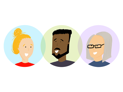 Research Participant Illustrations beard cartoon comics glasses illustration man people people illustration person persona playful procreate research team user user experience woman workday worker