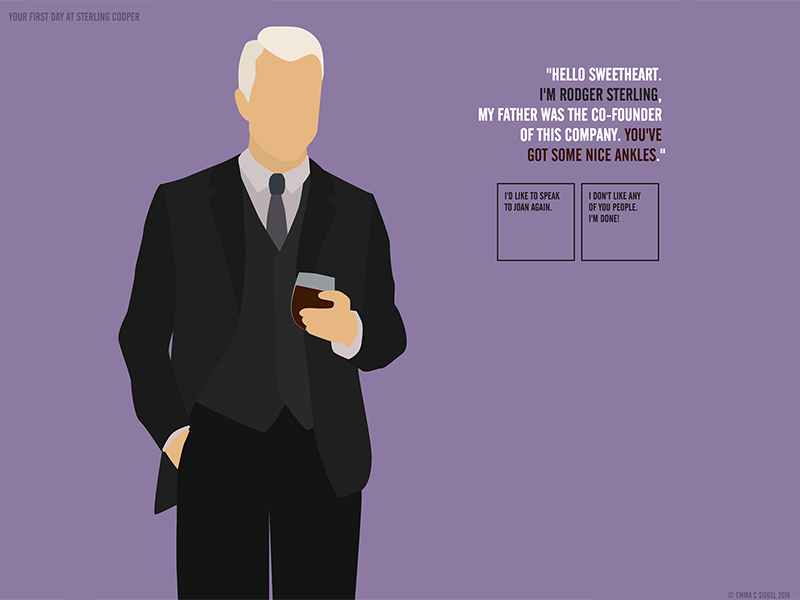 Roger Sterling - Mad Men Adventure suit purple roger sterling mad men design website illustration