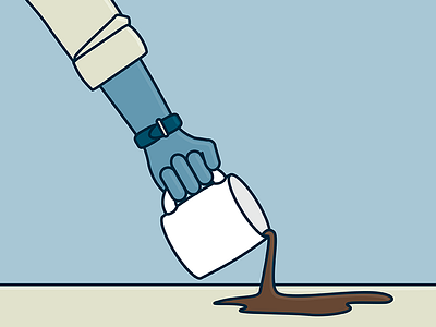 Coffee Spill arm coffee illustration mug spill