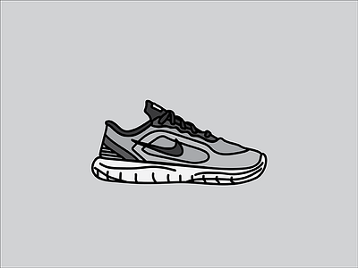 Nike Sneaker exercise illustration nike running sneaker