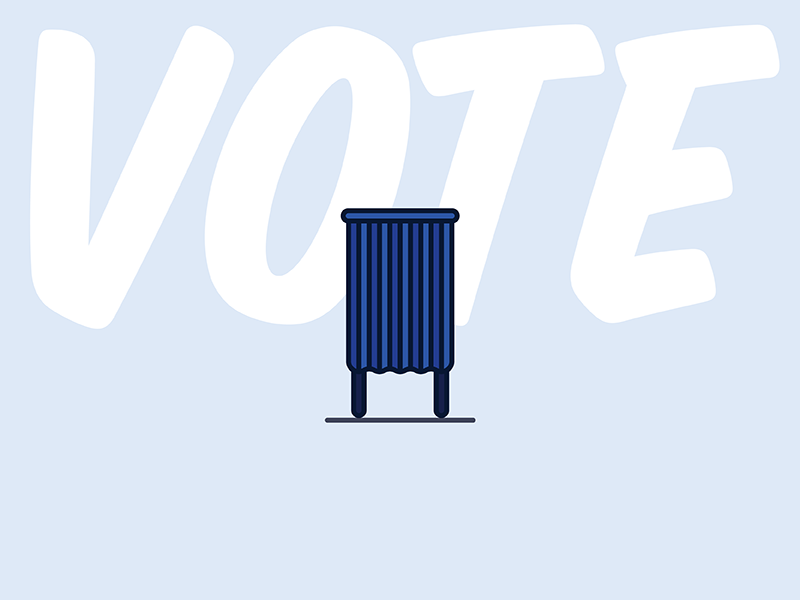 Voting Booth voting election day president usa ballot 2016 america illustration vote election