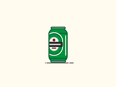 Beer Can #3: Heinekin ale beer beer can bottle heinekin illustration lager